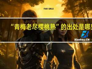 “青梅老尽樱桃熟”的出处是哪里