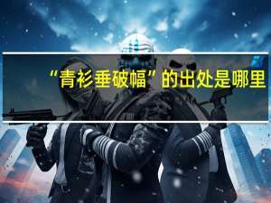 “青衫垂破幅”的出处是哪里