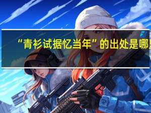 “青衫试据忆当年”的出处是哪里
