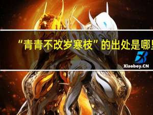 “青青不改岁寒枝”的出处是哪里