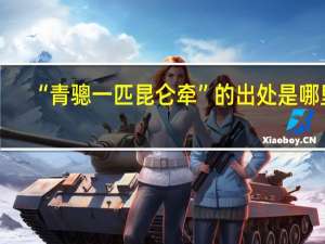 “青骢一匹昆仑牵”的出处是哪里
