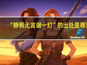“静照无言谢一灯”的出处是哪里