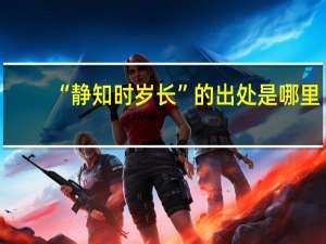 “静知时岁长”的出处是哪里