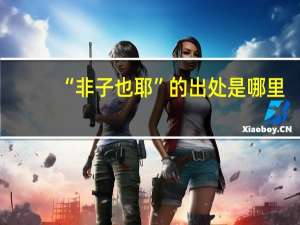 “非子也耶”的出处是哪里