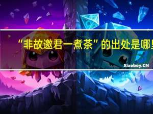 “非故邀君一煮茶”的出处是哪里