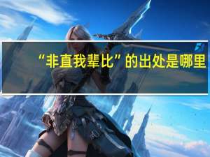 “非直我辈比”的出处是哪里