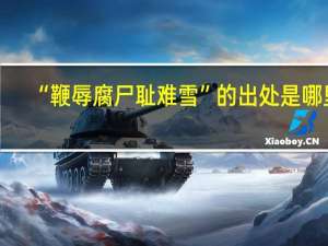 “鞭辱腐尸耻难雪”的出处是哪里