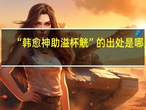 “韩愈神助溢杯觥”的出处是哪里