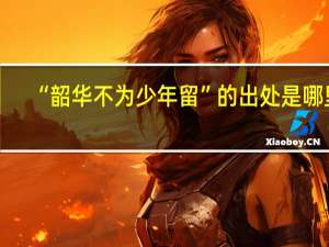 “韶华不为少年留”的出处是哪里