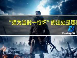 “须为当时一怆怀”的出处是哪里