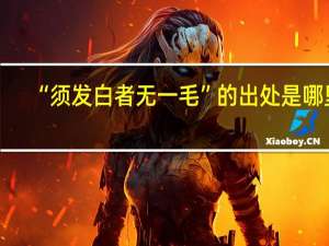“须发白者无一毛”的出处是哪里