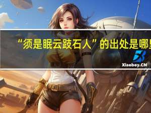 “须是眠云跂石人”的出处是哪里