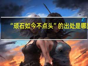 “顽石如今不点头”的出处是哪里