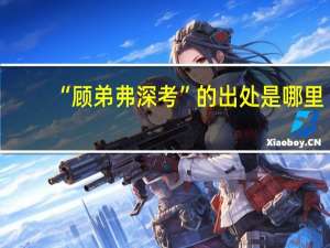 “顾弟弗深考”的出处是哪里