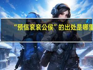 “预信衮衮公侯”的出处是哪里