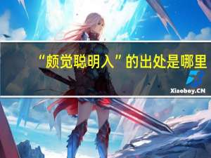 “颇觉聪明入”的出处是哪里