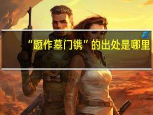 “题作墓门镌”的出处是哪里