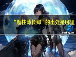 “题柱薄长卿”的出处是哪里