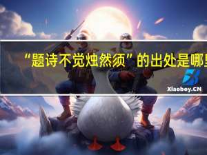 “题诗不觉烛然须”的出处是哪里