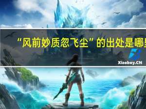 “风前妙质忽飞尘”的出处是哪里