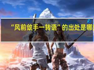 “风前敛手一转语”的出处是哪里
