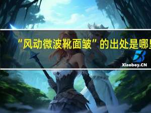 “风动微波靴面皱”的出处是哪里