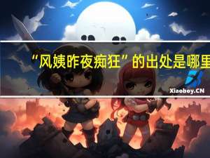 “风姨昨夜痴狂”的出处是哪里