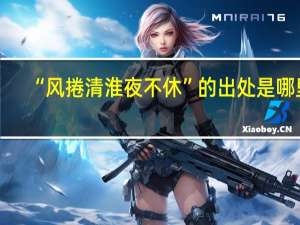 “风捲清淮夜不休”的出处是哪里