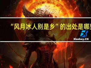“风月冰人别是乡”的出处是哪里