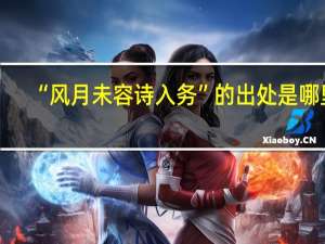 “风月未容诗入务”的出处是哪里