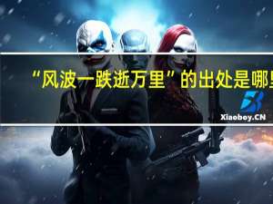 “风波一跌逝万里”的出处是哪里