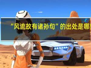 “风流故有诸孙句”的出处是哪里
