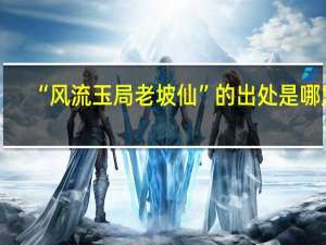 “风流玉局老坡仙”的出处是哪里