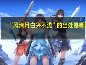 “风清月白兴不浅”的出处是哪里