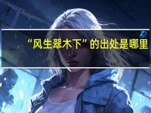 “风生翠木下”的出处是哪里