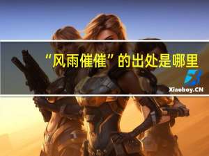 “风雨催催”的出处是哪里
