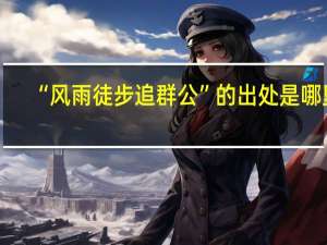 “风雨徒步追群公”的出处是哪里