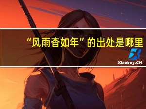 “风雨杳如年”的出处是哪里