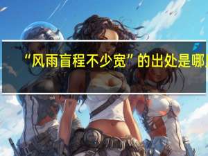 “风雨盲程不少宽”的出处是哪里
