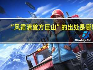 “风霜清耸方巨山”的出处是哪里