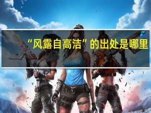 “风露自高洁”的出处是哪里