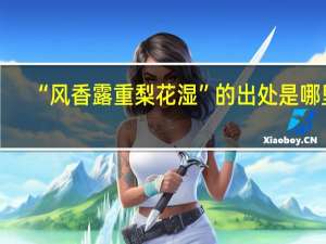 “风香露重梨花湿”的出处是哪里