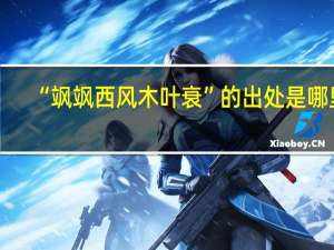 “飒飒西风木叶衰”的出处是哪里