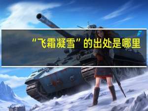 “飞霜凝雪”的出处是哪里