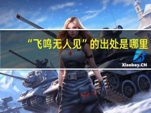 “飞鸣无人见”的出处是哪里