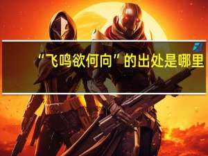 “飞鸣欲何向”的出处是哪里