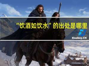 “饮酒如饮水”的出处是哪里