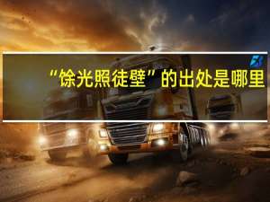 “馀光照徒壁”的出处是哪里