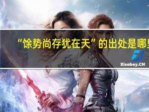“馀势尚存犹在天”的出处是哪里