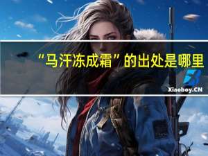 “马汗冻成霜”的出处是哪里